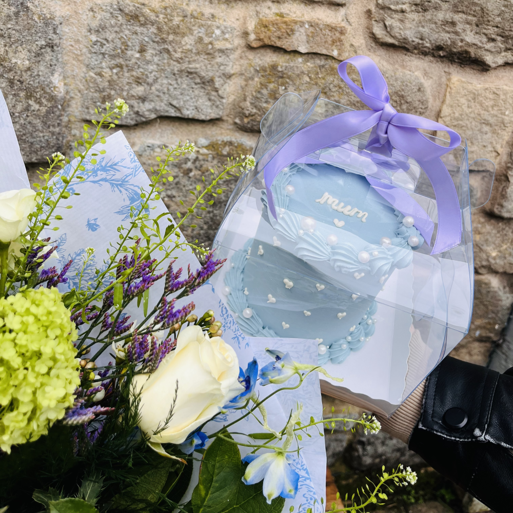 Mothers Day Flowers & Cake Gift Box