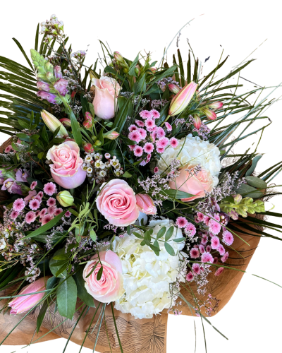More Than Words - A beautiful soft composition off pastel blooms, designed for your love, by us. 

<p> Seasonal, stunning fresh flowers, hand tied in paper and gift wrapped by our professional, award winning florists.
